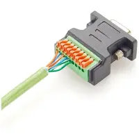 Kepptory DB9 Female Solderless Breakout Connector 9Pin to Spring Crimp Wiring Press Terminal Block DB9 Quick Connect Adaptor