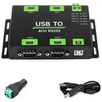 Melitt Industrial Isolated USB to 4CH RS232 Converter USB to Serial Adapter FT4232HL Chip Wind/Linux/Android,RS232 Male Port