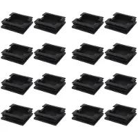 Melitt 75mm X 75mm Plastic Square Caps Tube Pipe Inserts End Blanking 16 Pcs