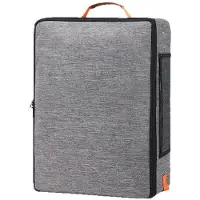 Melitt Foldable Cat Travel Litter Box with Lid Foldable Cat Litter Box with Zipper Lid Leak-Proof Foldable Cat Litter Box