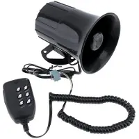 Melitt Car Portable Speakers 6-Tones Loud Horn Megaphone Alarm Motorcycle Auto Car Truck Vehicle Speaker Warning Alarm