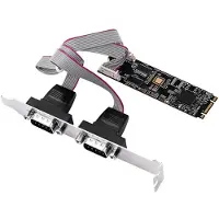 Kepptory M.2 B+M Key RS232 Serial Card DB9 Interface 22x80mm Low Profile COM Port Adapter for POS Router Embedded Device