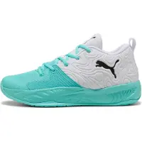 Puma Court Pro 3 Mid Basketball Shoes Unisex, Shoes, White/Black/Elektro Aqua, 42.5