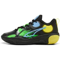 Puma MB World.01 Basketball Shoes Youth, Shoes, Black/Lemon Crush, 38