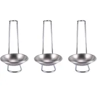 Melitt 3X Stainless Steel Spoon Rest Holder,Long Handle Vertical Saving Soup Ladles Holders Ladle Rest Soup Ladle Holder