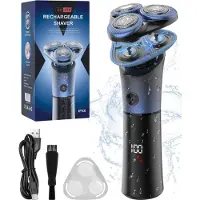 INF Multifunktionel elektrisk barbermaskine med tre blade Blue