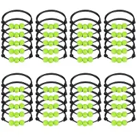 Typecat 40 Pcs Tennis Charm Bracelets Tennis Tennis Beads Adjustable Wristbands Inspirational Sport Bracelet for Teens