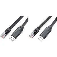 Jojomino 2X USB to RJ45 Console Cable RS232 Serial Adapter for Laptop Computer USB RJ45 8P8C Converter Console Cable 300cm