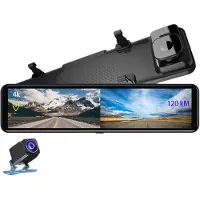 Typecat 12 tommer dashcam 4K Ultra HD 2160P IMX415 bakspejl dobbelt linse Da