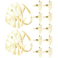 Melitt Wedding Decor Leaf Napkin Ring Tropical Napkin Holder Turtle Leaf Napkin Buckle Table Towel Buckles Ornament