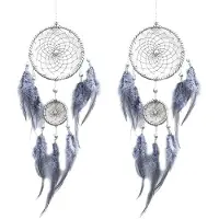 ISTOVO 2X Dream Catcher - Handmade Traditional Feather Wall Hanging Home Decor Ornament Valentine'S Day Gifts for Friends