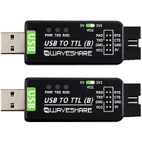 Kepptory 2X Waveshare Industrial Grade USB to TTL Converter CH343G Serial Port Conversion Module Support 5V/3.3V