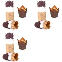 Wella 600PCS Tulip Cupcake Liners Upgrade Parchment Paper Muffin Liners for Baking Cupcake for Party Wedding Birthday