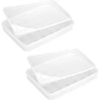 Melitt Perfect Deviled Eggs with Ease,2 Clear Egg Containers with Lid Hold 48 Eggs,Easy Carry,Dishwasher Safe Carrier,Stackable