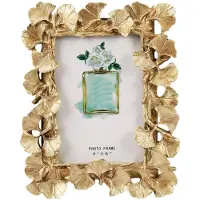 Typecat Harpiks Retro Ramme Gyldent Ginkgo Blad Foto Hjemdekorationer
