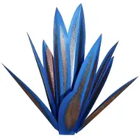 Typecat Tequila Rustic Sculpture Metal Agave Plant Home Decor Rustic Hand Painted Metal Agave Garden Ornaments Outdoor,27cm