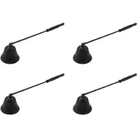 Melitt 4X Candle Wick Snuffer Stainless Steel Candle Flame Trimmer Bell Shaped Oil Lamp Scissor Cutter Wax Candle Extinguisher