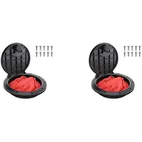 Melitt 2X Deck Plate Kit Kayak Deck Hatch with Storage Bag for Kayak Boat Fishing Rigging Black 6Inch