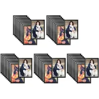 Semoic 50PCS A5 Magnetic Diamond Art Frames, Self Adhesive Magnetic Picture Frame Diamond Painting Frames Display Frame Black