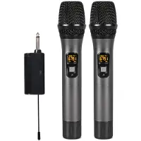 INF 2 trådløse mikrofoner Bluetooth Reverb med Android port kabel Black