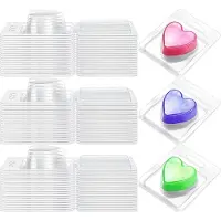 Typecat 100-pak voksbeholder 1,3 oz, vokssmeltebeholder enkelt kube med flip-top, klar