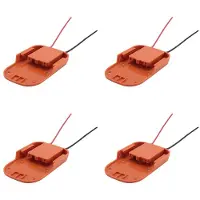 Kepptory 4X for Power Wheels Adapter for Ridgid AEG 18V Li-Ion Battery Dock Power Connector Rigid 12 Gauge Robotics