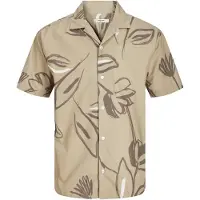 Jack & Jones Skjorte 'Palma Resort' beige / brun / hvid