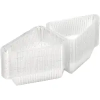 Typecat 50Pcs Cake Slice Containers with Hinged Lid,Disposable Pie Slice Boxes,Individual Cheesecake Containers,Cake Carriers