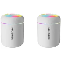 Jojomino 2X Car Air Humidifier USB Colorful Atmosphere Aromatherapy Machine Essential Oil Purifier Aromatherapy Humidifier