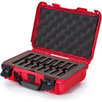 Nanuk 909 case with foam inserts for 8 knives, red