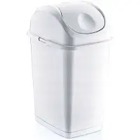 Usorteret Affaldsspand Katex vippebeholder Slim 18 l hvid 290x235x461 mm (658680)