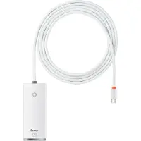 Baseus Hub 4in1 Lite Series USB-C to 4x USB 3.0 + USB-C 2m (White) USB hub - USB 3.0 - 4 ports - Hvid