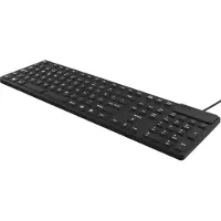 Deltaco Rubberized Keyboard Silicone Full Size (Nordic) - Tastatur - Nordisk - Sort