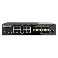 Qnap QSW-M3216R-8S8T - Switch - Administreret - 8 x 100/1000/2.5G/5G/10GBase-T + 8 x 10Gb Ethernet SFP+ - monterbar på stativ
