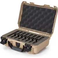 Nanuk 909 case with foam inserts for 8 knives, zand