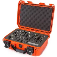 Nanuk 915 case with foam inserts for 28 knives, orange