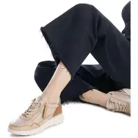 Carmela Carmelatil kvinder. 16243003-BEIGE Sneakers i læder 162430 beige (37), 3-5 cm, Lynlås, Casual