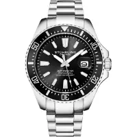 Stührling Herreur 3950A.1 Aquadiver Sort/Stål Ø42 mm