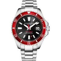 Stührling Original Herreur 3950A.4 Aquadiver Sort/Stål Ø42 mm