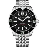 Stührling Original Herreur 1006.01 Radiance Sort/Stål Ø43 mm