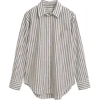 Gant Ganttil kvinder. 4300239 Klassisk stribet popelinskjorte Relaxed Fit hvid (38), Casual, Bomuld, Lange ærmer