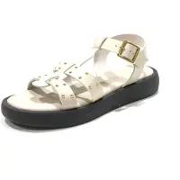 Wonders Wonderstil kvinder. AB-1567 Mousse-sandaler i læder (37), Beige, Fast, Spænder, Casual