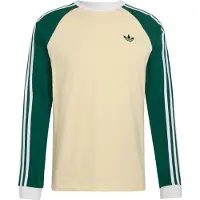 Adidas Originals Bluser & t-shirts '3-STRIPES LONGSLEEVE' beige / grøn / hvid