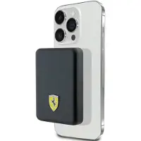 Ferrari Powerbank Metal Logo MagSafe 15W 5000mAh - sort