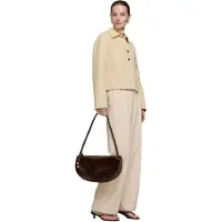 Tous TOUStil kvinder. 2002359044 Halfmoon-skuldertaske brun (OSFA), Casual, Læder