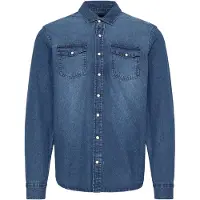 Blend Skjorte 'BHDARGO' blue denim