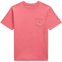 Ralph Lauren Polo Ralph Laurentil drenge. 323970333505 Strikket t-shirt i bomuld med rød lomme ((XL) 13/14años= 163/174cm), Casual, Korte ærmer, børnetøj