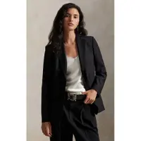 Ralph Lauren Polo Ralph Laurentil kvinder. 211907268002 Americana af uld og sort elastik (38), Casual, Bomuld, Klassisk