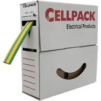 Cellpack 204311 Krympeslange uden lim Grøn, Gul 12 mm 4 mm Krympningshastighed:3:1 8 m
