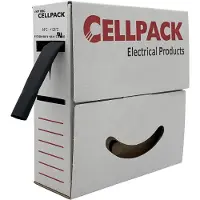 Cellpack 127125 Krympeslange uden lim Sort 12 mm 4 mm Krympningshastighed:3:1 8 m